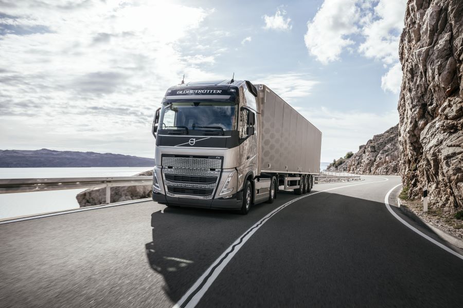 volvo fh cargo delivery truck